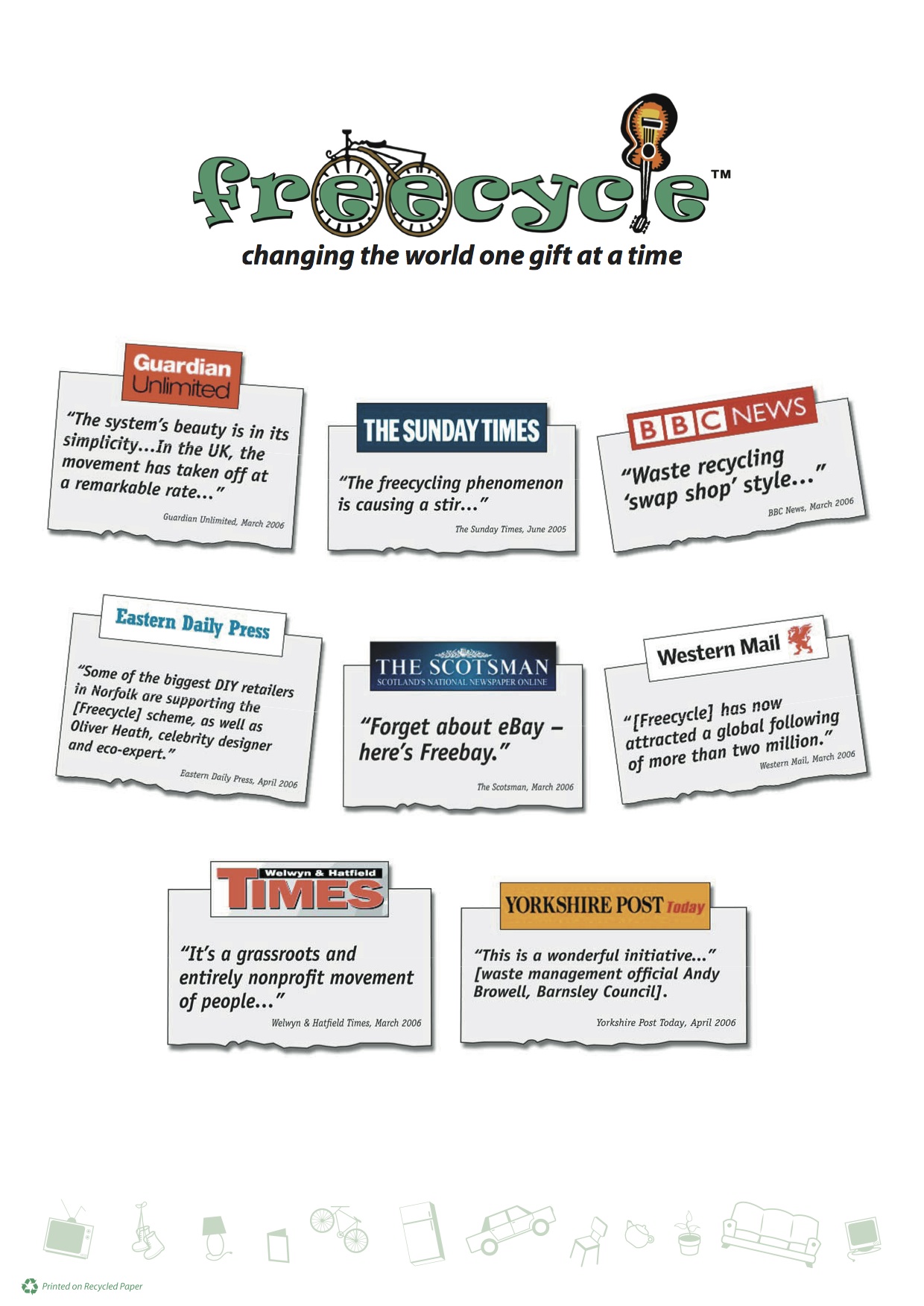 Quotes about Freecycle from the UK