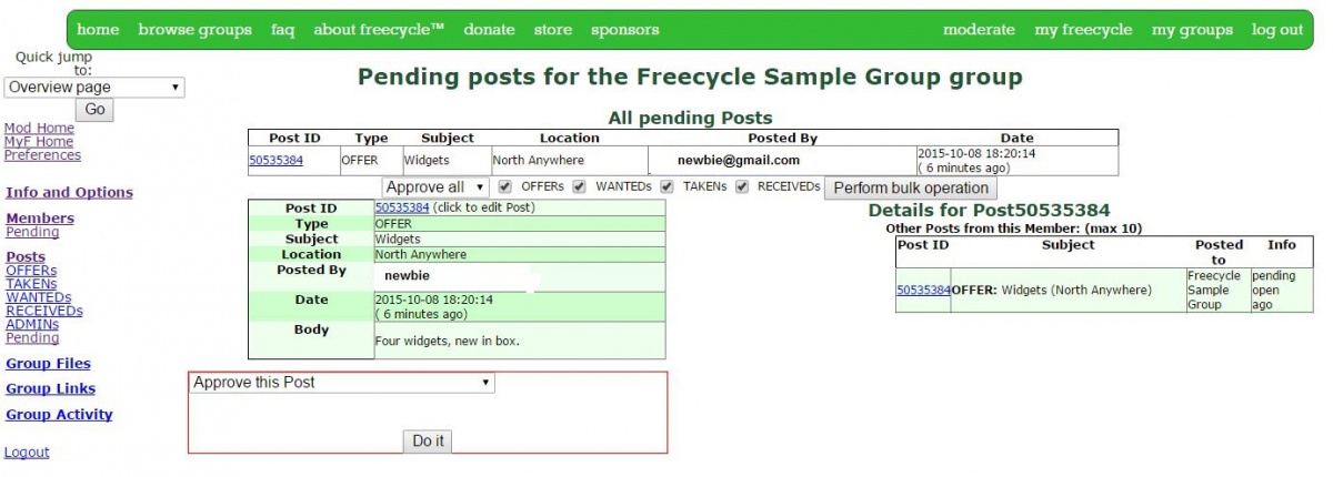 How To Use Mod Tools - FreecycleFAQ